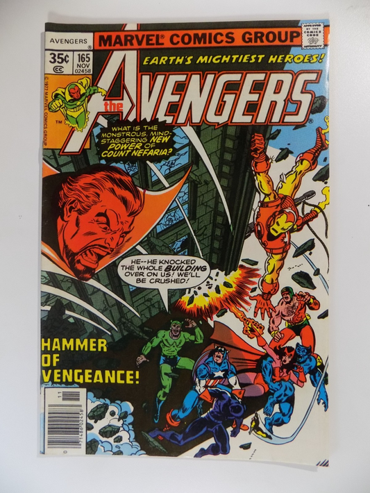 Avengers #165 Marvel Comic November 1977 Very Fine