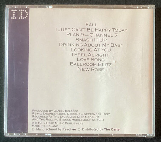 DAMNED: mindless, directionless, energy. live at the lyceum (CD, UK, Like New)JD