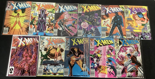 Uncanny X-Men #199-209 Comic Lot, Trial Of Magneto, 1st App Nate Summers (Cable)