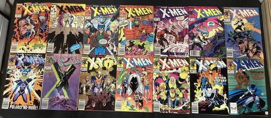 Uncanny X-Men #243-256 Comic Lot, Claremont, 1st App Jubilee, Reader Copies