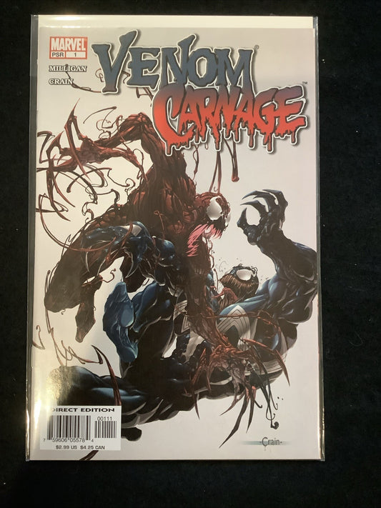 Venom vs. Carnage #1-4 Complete Comic Set, Marvel, 1st App Toxin (Symbiote) 2004