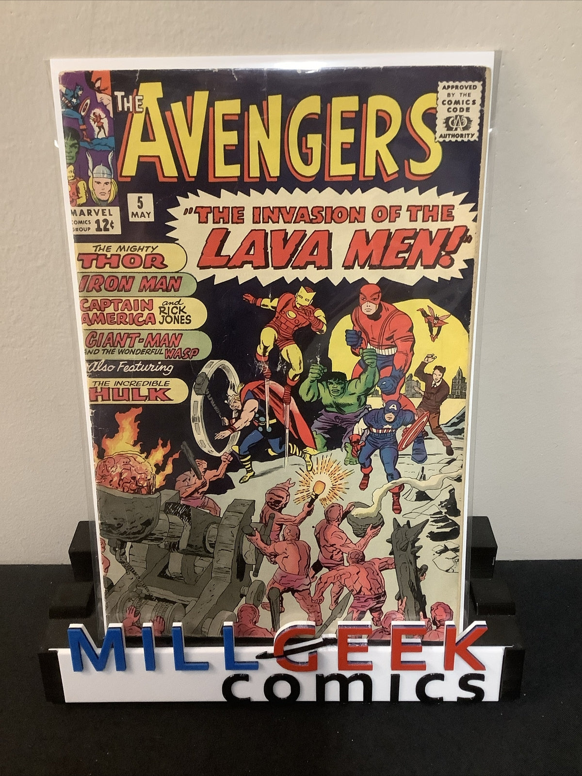 Avengers #5 (1964) G/VG (3.0) Stan Lee/Jack Kirby, Invasion Of The Lava Men