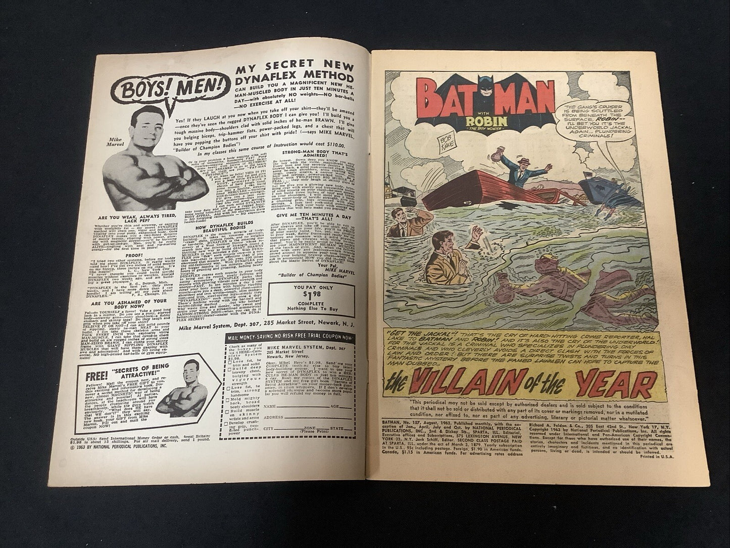 Batman #157 (DC Comics August 1963) G/VG (3.0) “The Villain Of the Year”