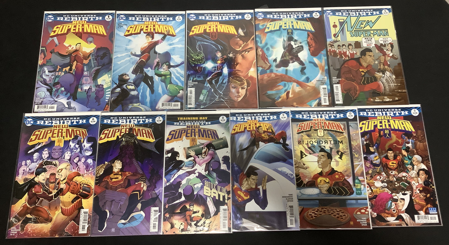 NEW SUPER-MAN, DC COMICS LOT #1-11 (2016) Gene Luen Yang, Billy Tan, Kenan Kong
