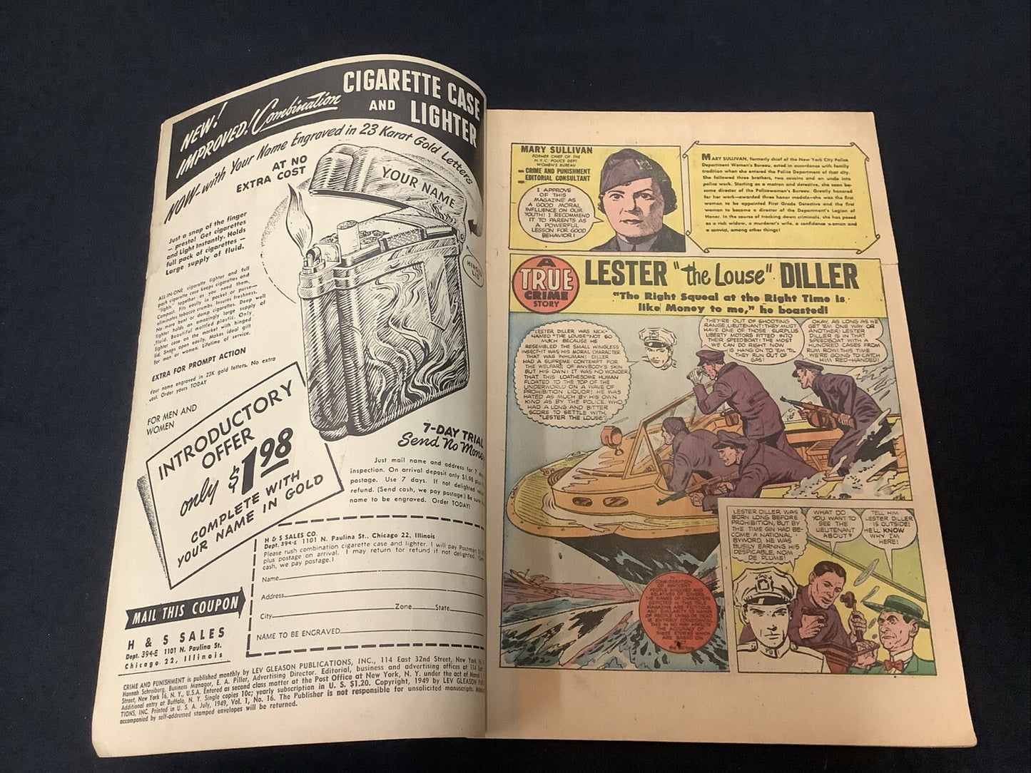 Crime and Punishment #16 (Lev Gleason July 1949) VG/F (5.0) C.H. Moore