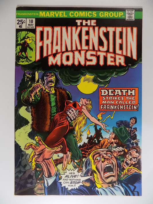 Frankenstein Monster #10 Marvel Comic May 1974 Very Fine-