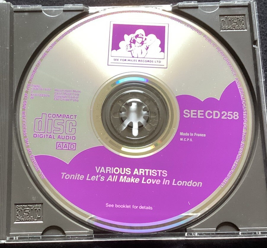Tonite Let's All Make Love in London…Plus (CD, Like New) -JD