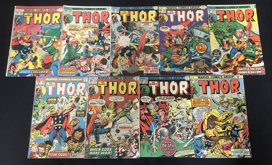Thor #234-242 Comic Lot, Marvel, Gerry Conway/John Buscema/Len Wein