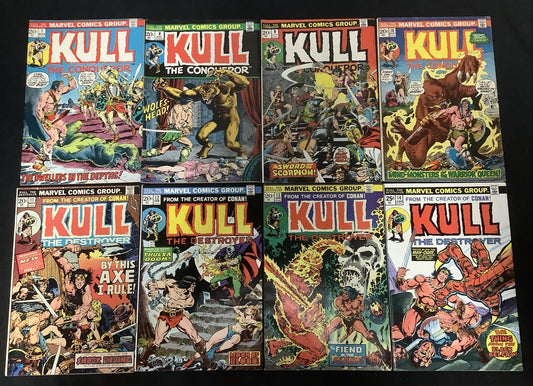 Kull, the Conqueror #7-14 Comic Lot, Becomes “Kull The Destroyer” Reader Copies
