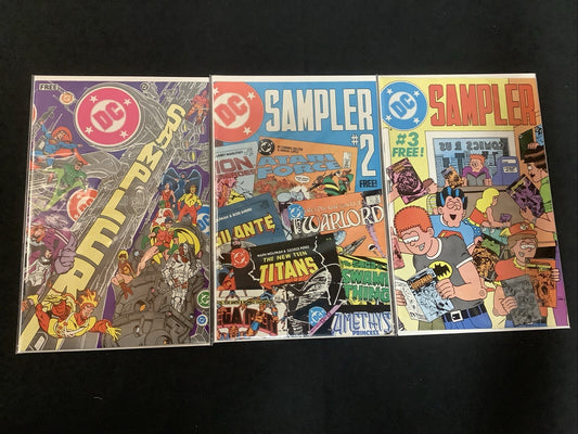 DC Sampler #1-3 Comic Lot, Cameo App John Constantine From Swamp Thing #37
