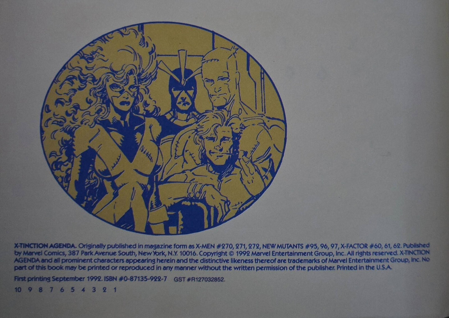 X-Tinction Agenda: X-Men TPB (1st Ed 1st Print, 1992)