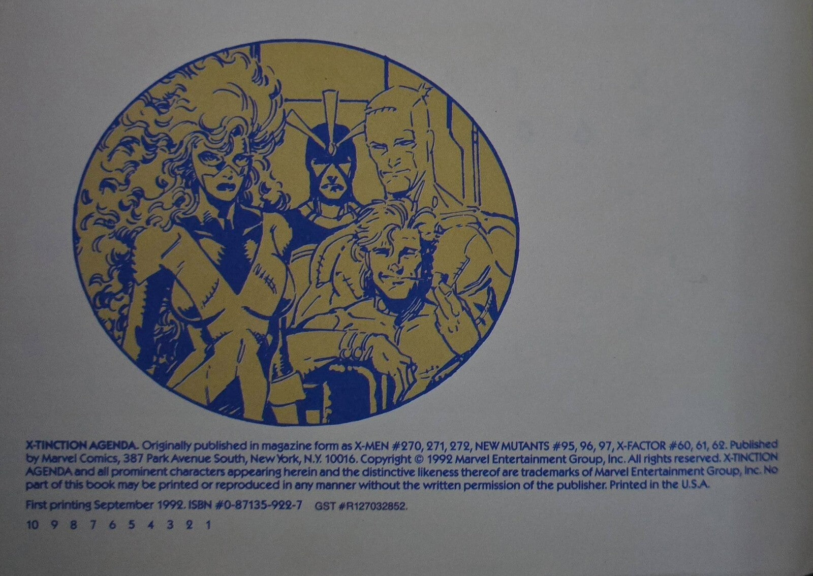 X-Tinction Agenda: X-Men TPB (1st Ed 1st Print, 1992)