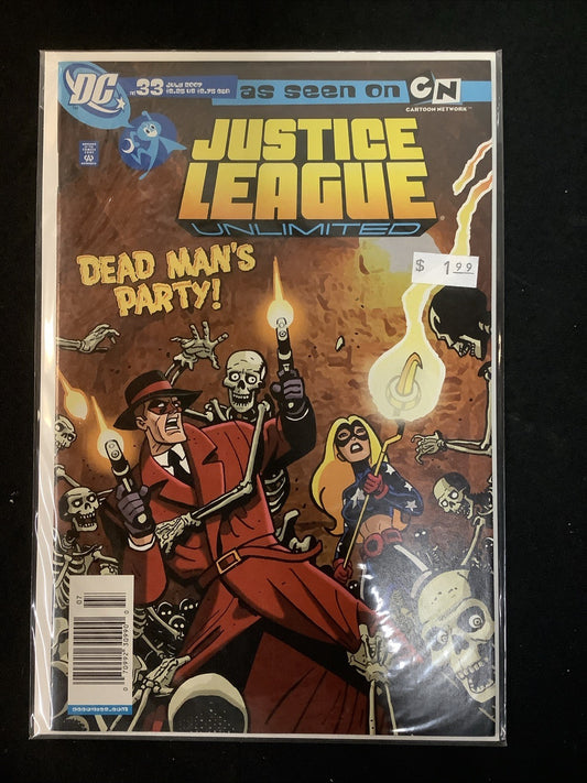 Justice League Unlimited #33-37 Comic Lot, DC Comics, NEWSSTAND COVERS!