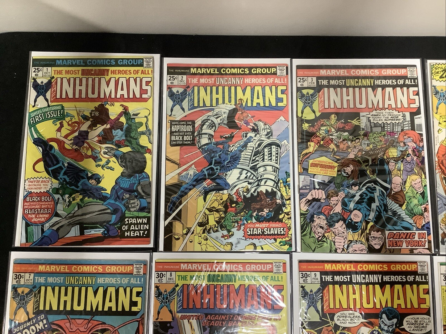 Inhumans #1-12 Complete Comic Set, Marvel, Doug Moench/George Perez, 1975