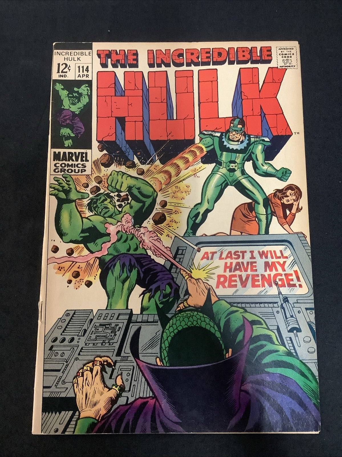The Incredible Hulk #114 (Marvel April 1969) F/VF (7.0) Hulk Vs The Mandarin
