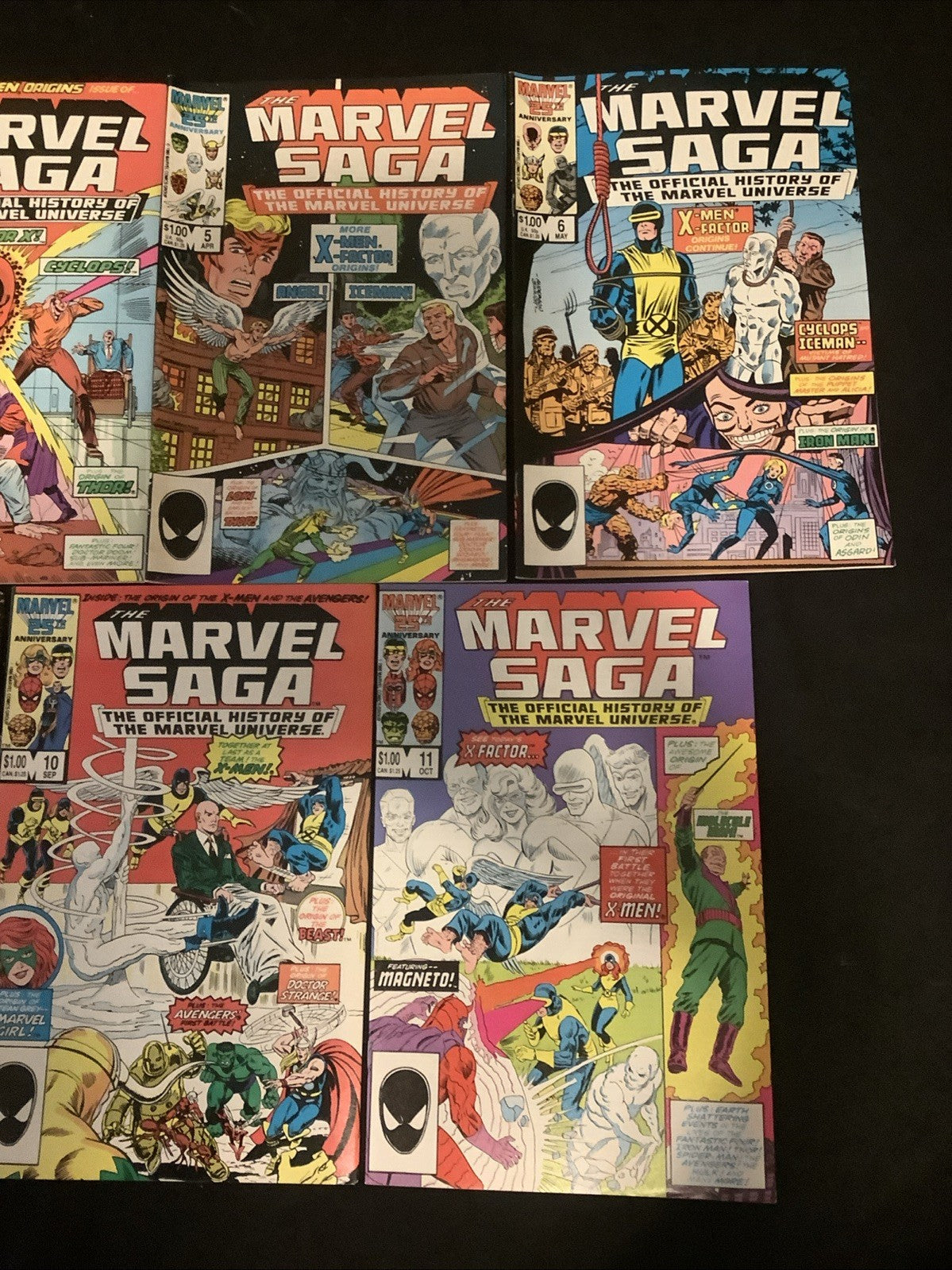 Marvel Saga #1-11 Comic Lot, Marvel, Official History Of The Marvel Universe