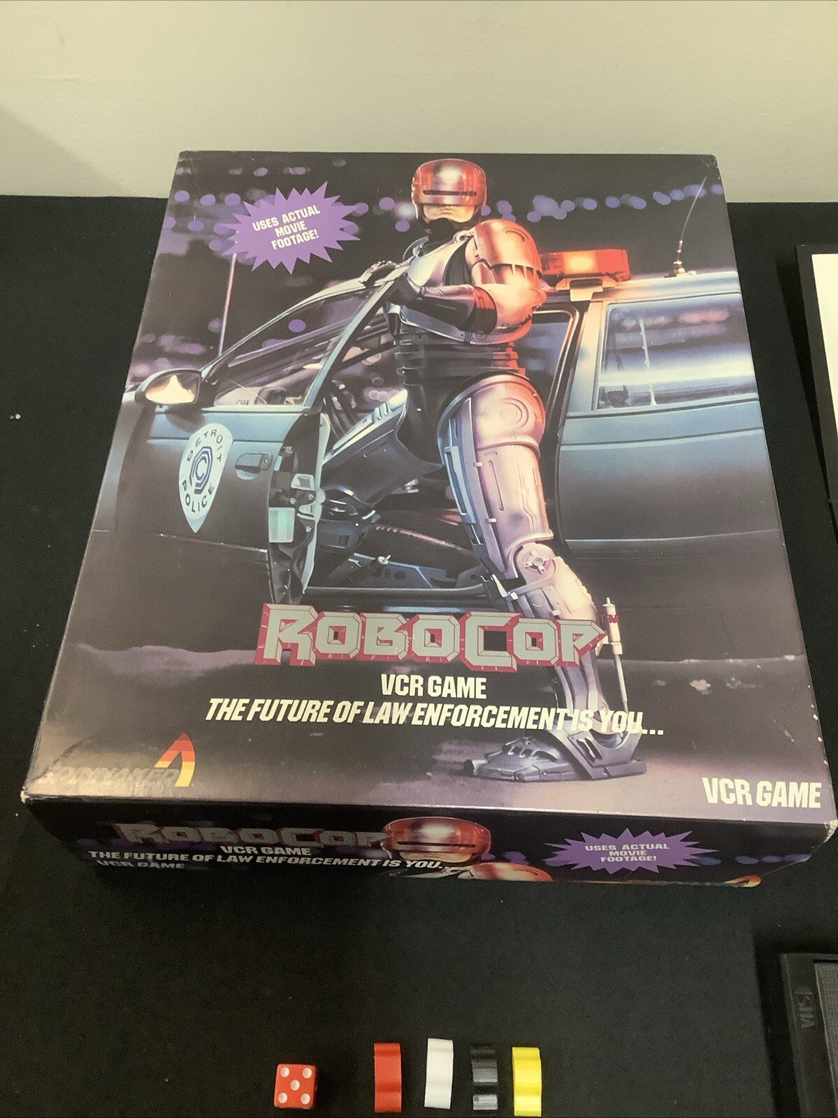 Robocop VCR Board Game, 1987 Spinnaker, COMPLETE, Used
