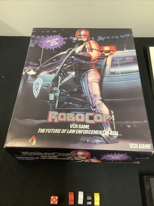 Robocop VCR Board Game, 1987 Spinnaker, COMPLETE, Used
