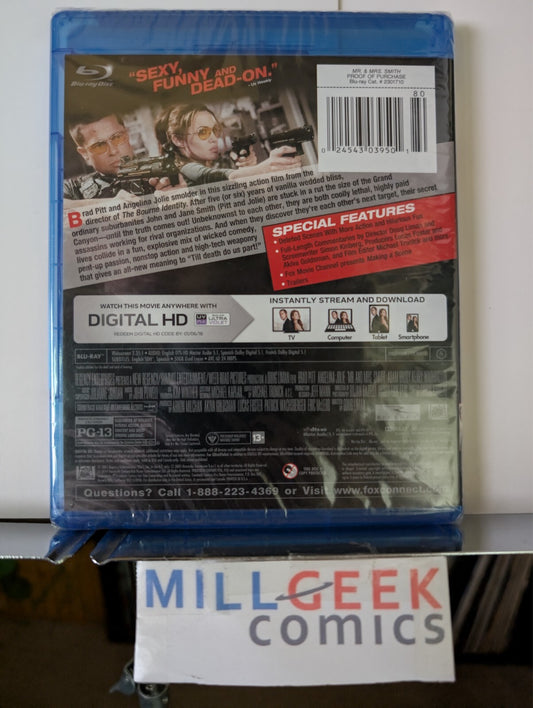 Mr. & Mrs. Smith, Brad Pitt (Blu-ray 2005) Brand New SEALED -JD