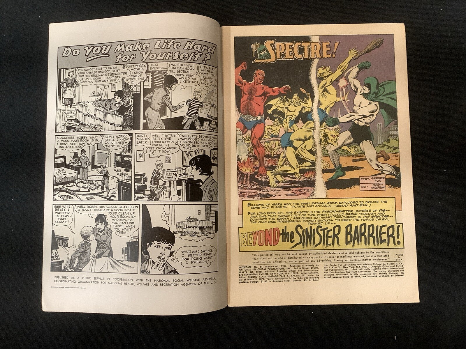 Showcase #61 (1966) VF- (7.5) Gardner Fox/Murphy Anderson, The Spectre