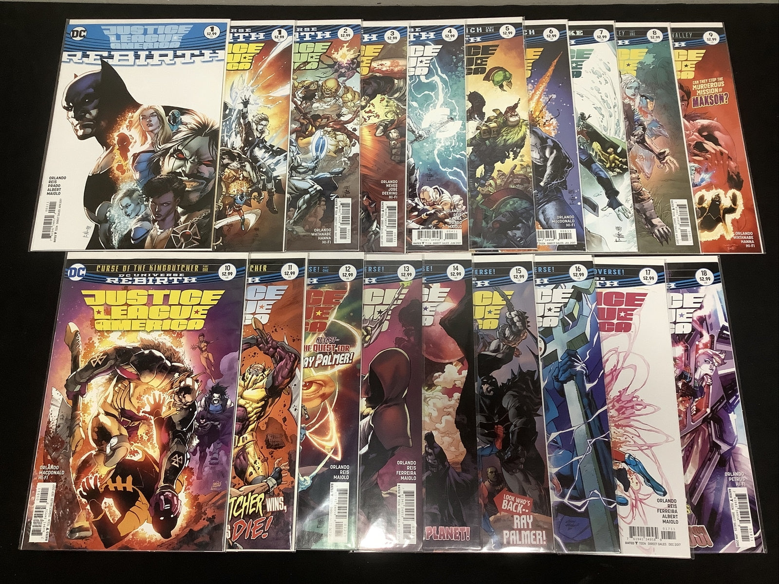 Justice League Of America Comic Lot #1-18 + Rebirth one-shot, DC Comics, 2017