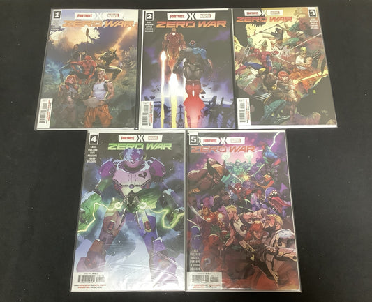 Fortnite X Marvel Zero War #1-5 Complete Set Sealed W Codes Comic Lot Collection