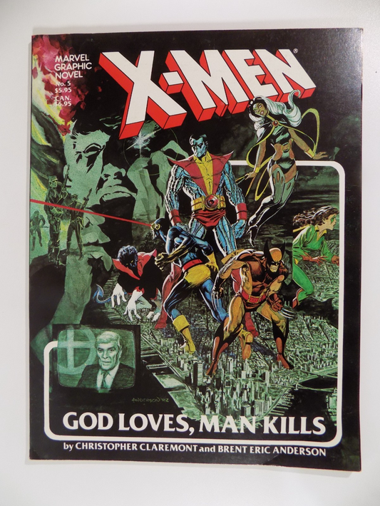 X-Men God Loves, Man Kills Marvel Graphic Novel #5 2nd Print 1982 Fine/Very Fine