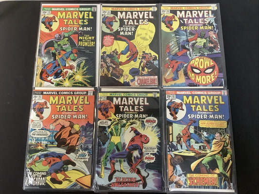 Marvel Tales #59-64 Comic Lot, Reprints The Night Of The Prowler, Lee/Buscema