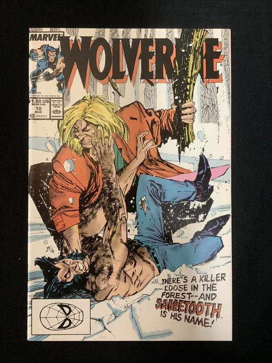 Wolverine #10 (1989) NM- (9.2) Chris Claremont, 1st Wolverine Vs. Sabretooth