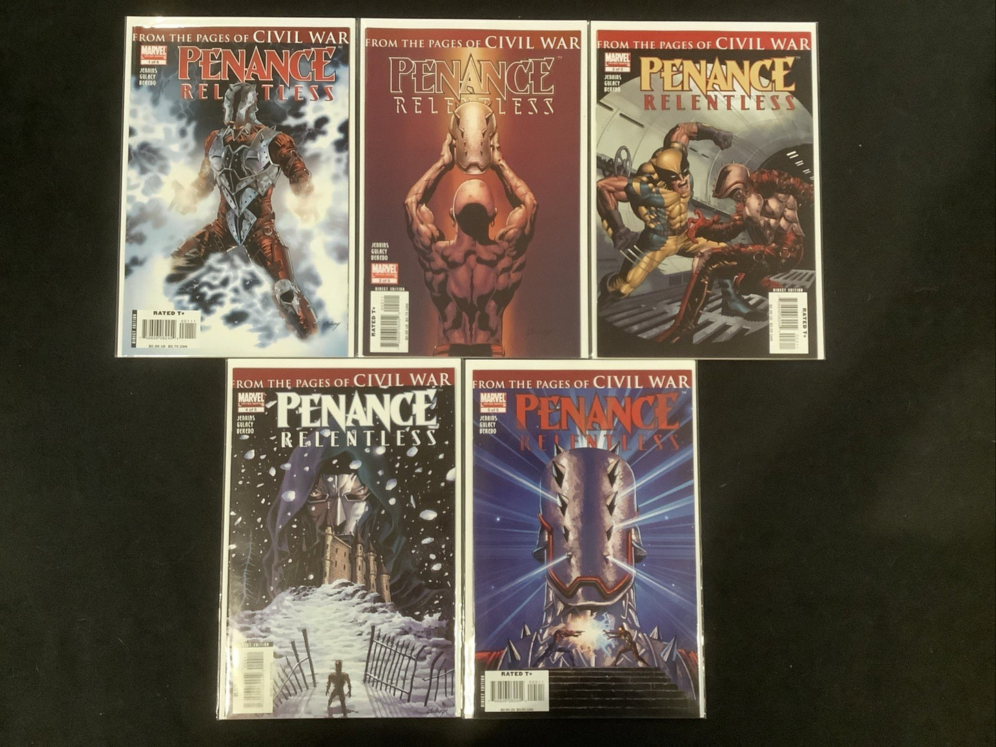 Penance: Relentless #1-5 Complete Comic Series, Marvel Comics, Paul Jenkins,2007