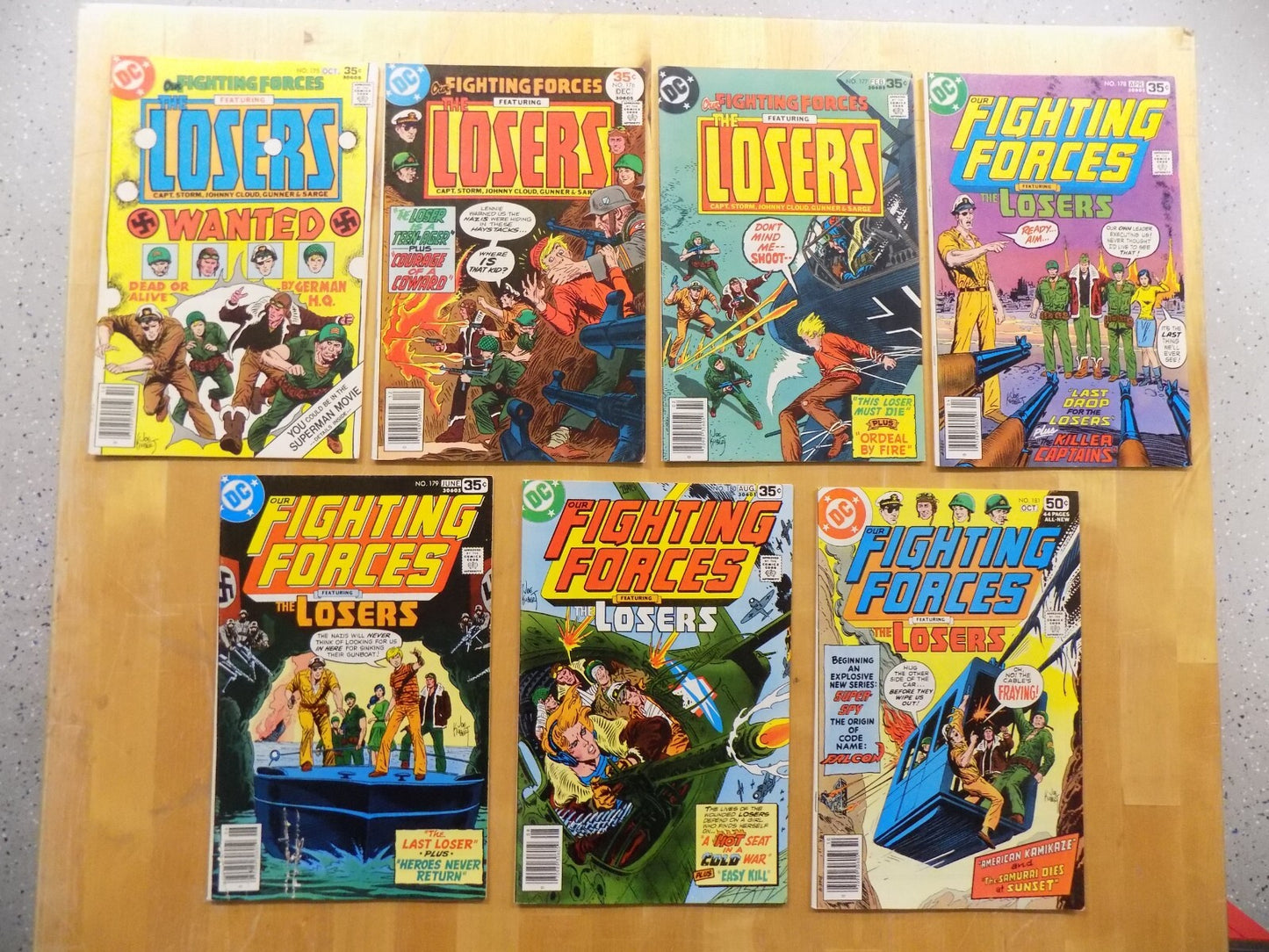 Our Fighting Forces featuring The Losers #175-181 Joe Kubert