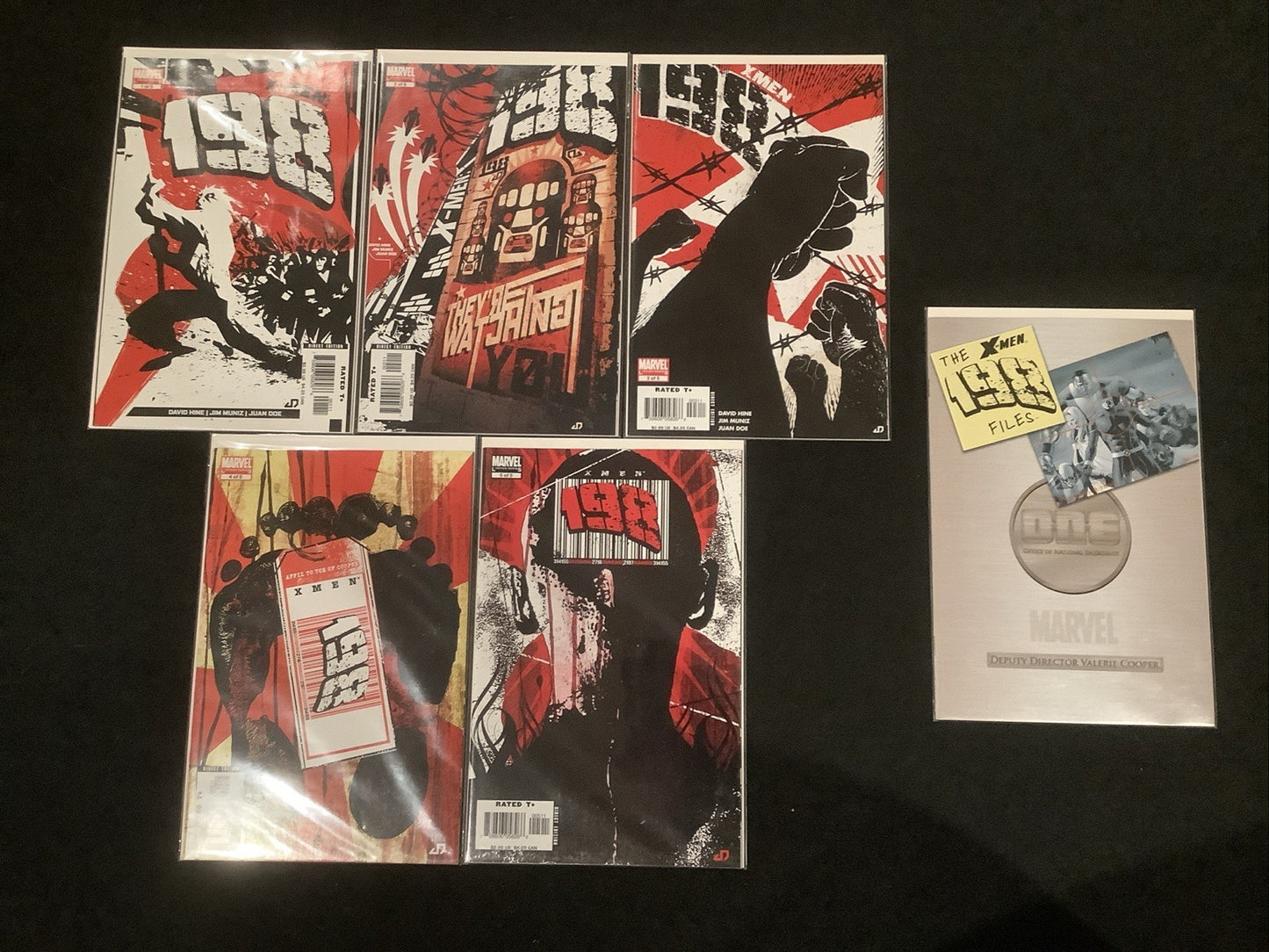 X-Men: the 198 #1-5 + Files Complete Comic Set, Marvel Comics, David Hine, 2006