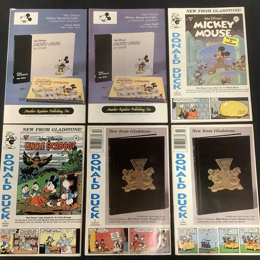 Walt Disney's Comics and Stories #539-544 Comic Lot, Gladstone Comics