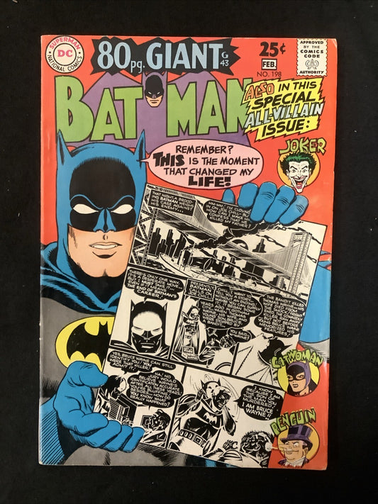 Batman #198 (1968) F+ (6.5) Bill Finger/Bob Kane/Henry Boltinoff, 80 Page Giant