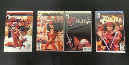 Elektra #1-3 + #2 Variant Cover Comic Lot, Marvel Comics, Corrected Version #3