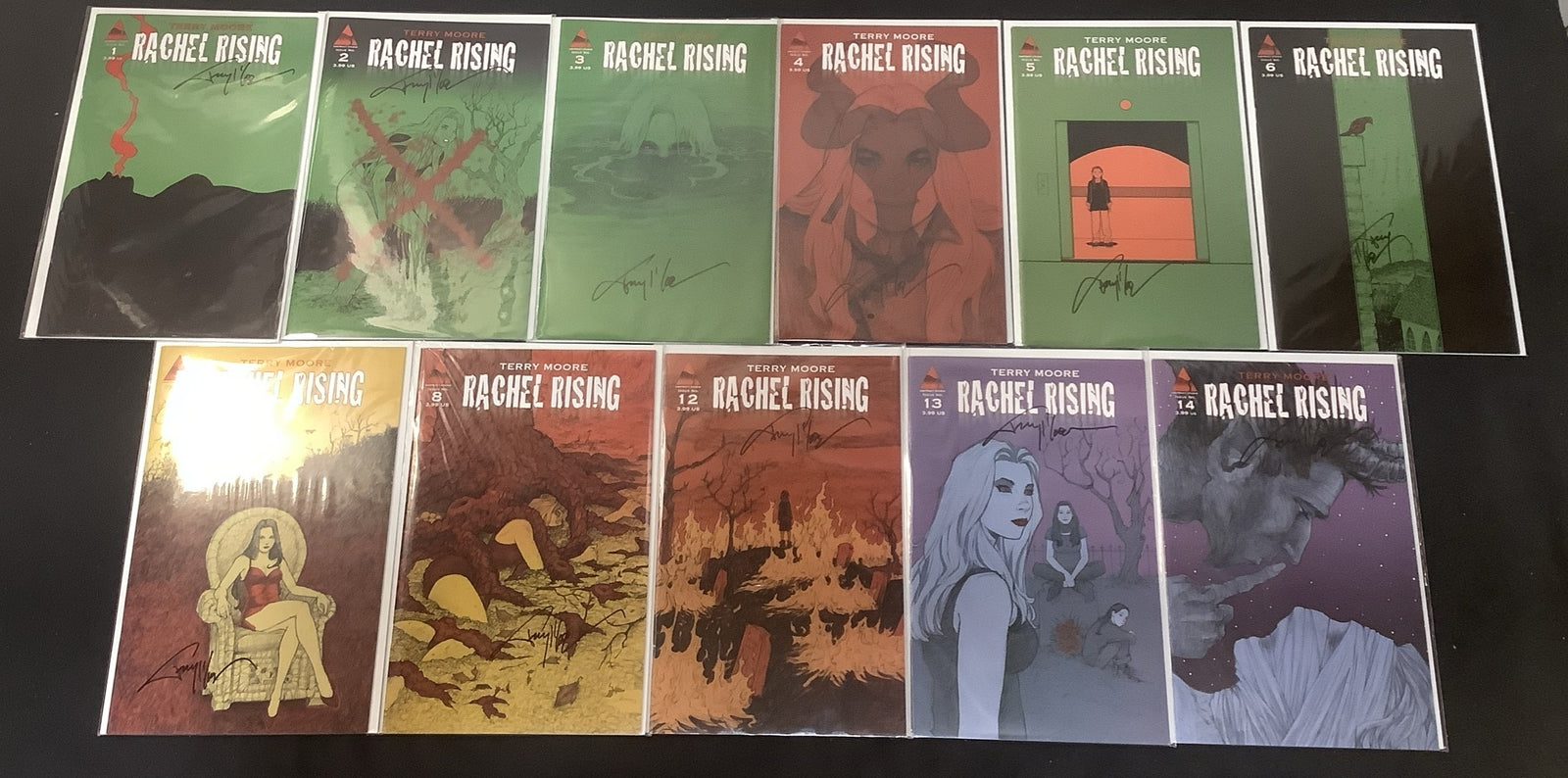 Rachel Rising #1-42 Complete Comic Set, Multiple Signed by Terry Moore, Abstract