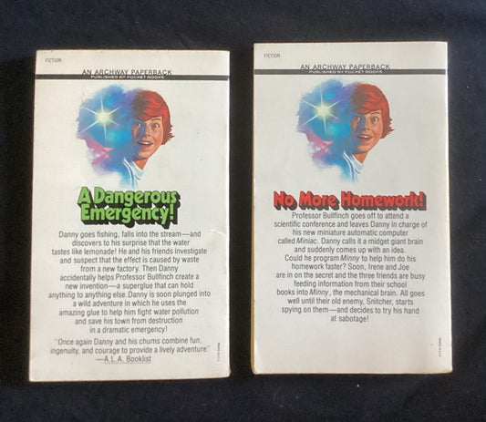 Danny Dunn And The Universal Glue + And The Homework Machine,PB, 1st Edition -JD