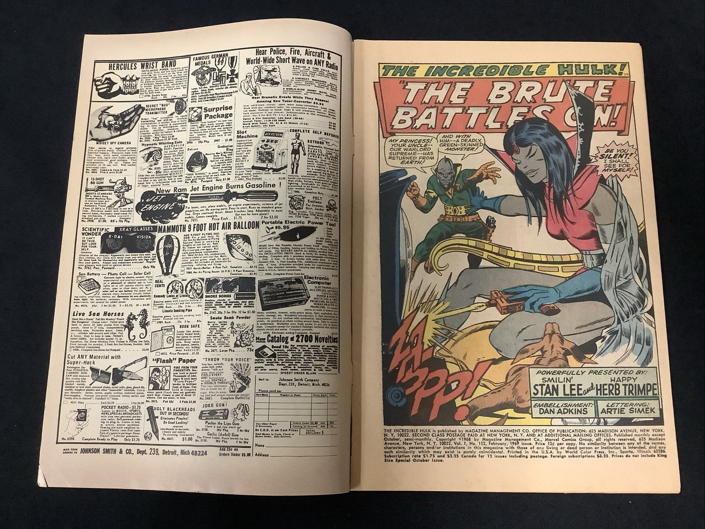 The Incredible Hulk #112 (Marvel Comics Feb 1969) F+ (6.5) Stan Lee/Herb Trimpe