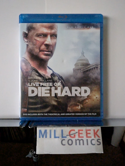 Die Hard 4: Live Free or Die Hard, Bruce Willis (Blu-Ray) Like New -JD