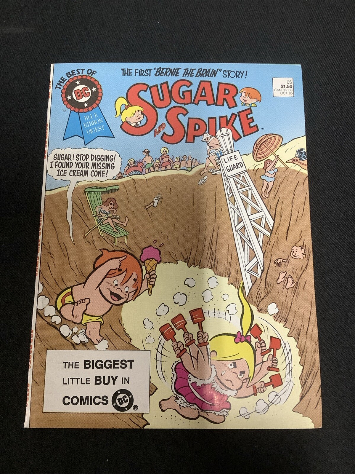 Sugar And Spike #65 (1985) DC Comics Digest, “Bernie The Brain”