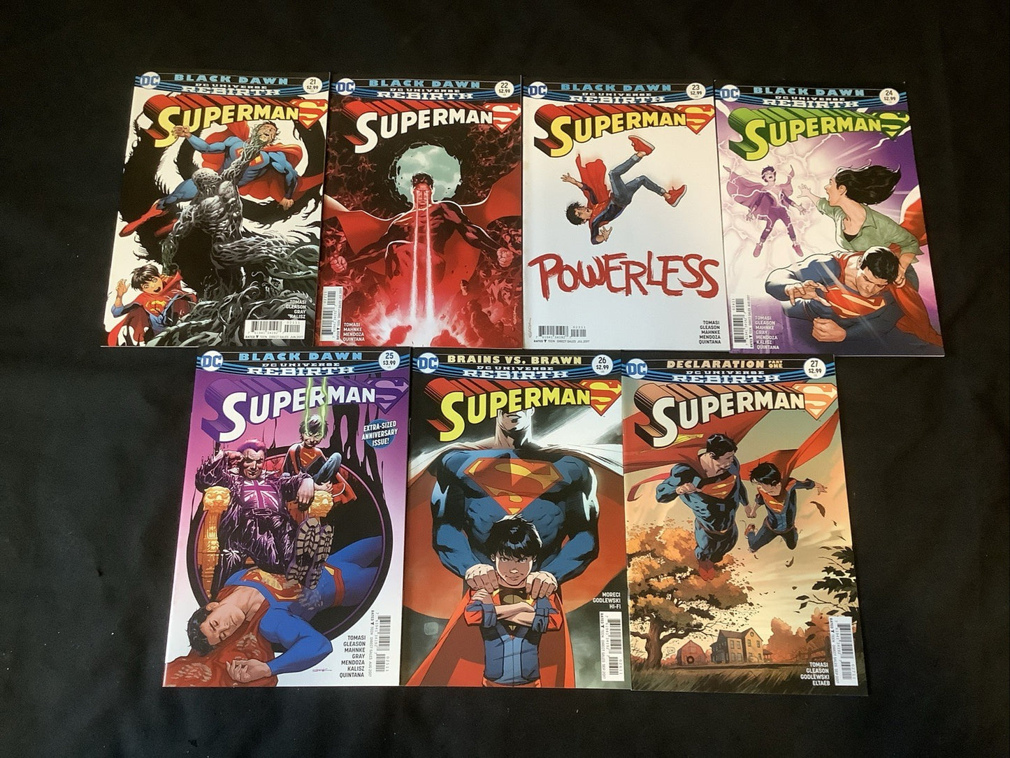 Superman #21-27 Comic Lot, DC Comics, Tomasi/Gleason, Black Dawn, 2017