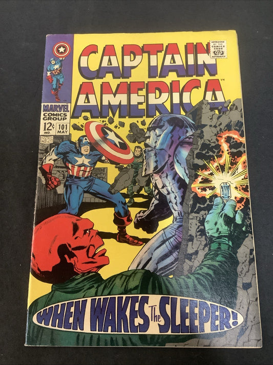 Captain America #101 (Marvel Comics May 1968) VF (8.0) When Wakes The Sleeper