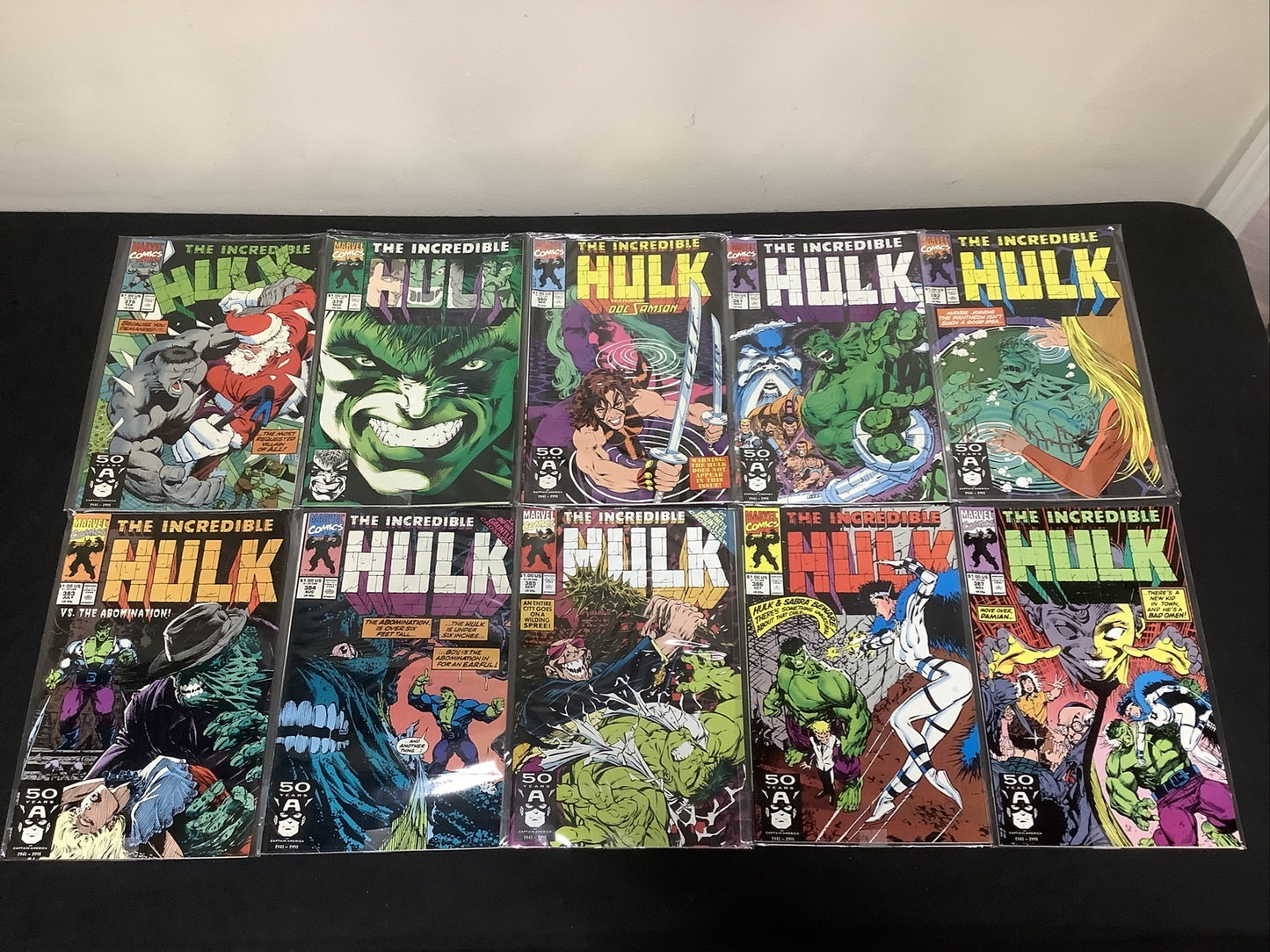 Incredible Hulk #378-387 Comic Lot, Marvel 1991, 1st App Speedfreak, Peter David