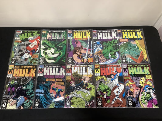 Incredible Hulk #378-387 Comic Lot, Marvel 1991, 1st App Speedfreak, Peter David