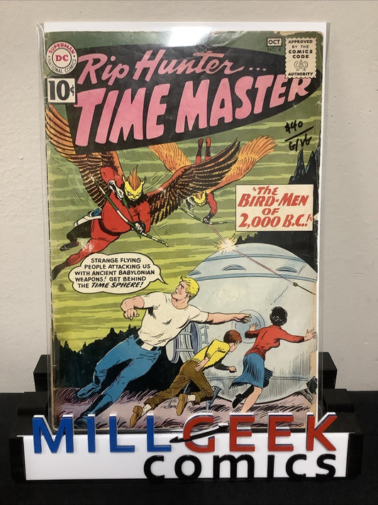 Rip Hunter...Time Master #4 (DC Comics Sep-Oct 1961) 3.0 (G/VG) 3” Tape On Spine