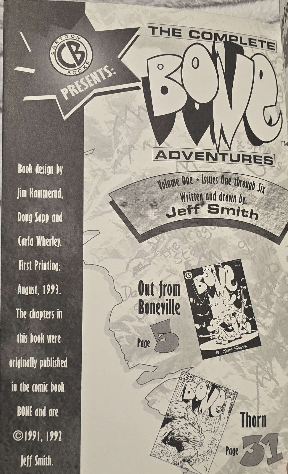 The Complete Bone Adventures Books 1&2 - Jeff Smith - CB (1993, 1st Print 1994)