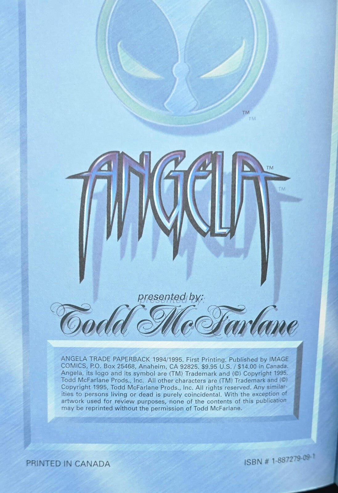 Angela Book 1 By Gaiman and Capullo - McFarlane Spawn! (1st Printing, 1995)
