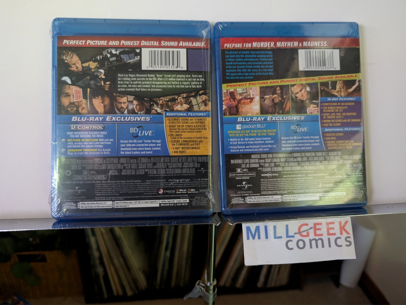 Smokin' Aces / Smokin' Aces 2, 2 Movie Set (Blu-Ray) Brand New -JD