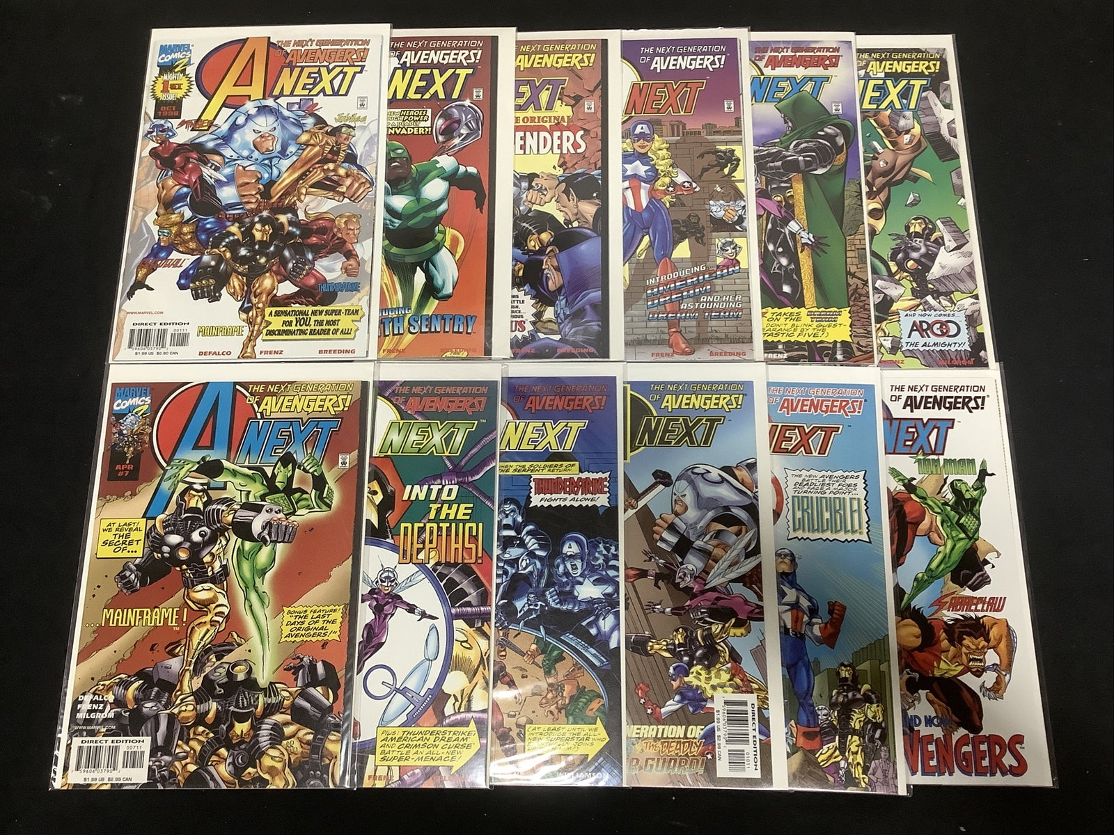 A-Next #1-12 Comic Lot  (1998, Marvel) 1st Appearance of Hope Pym