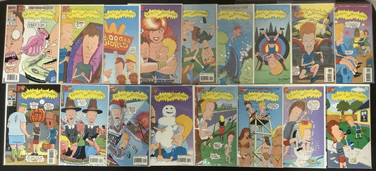 Beavis & ButtHead #1-17 Comic Lot, Marvel, 1st Beavis & Butthead, Newsstand #1